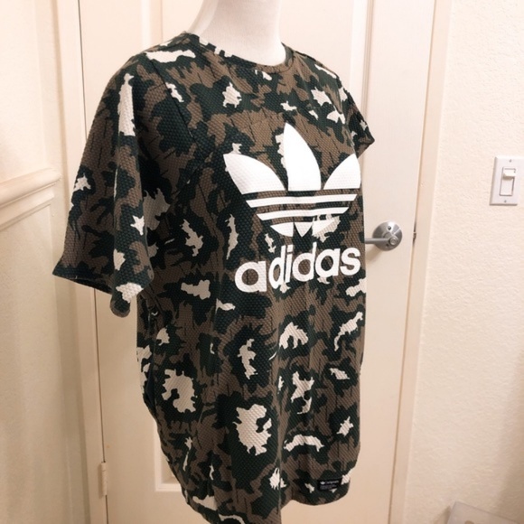 Adidas thick oversized women shirt army pockets xs - Picture 2 of 8